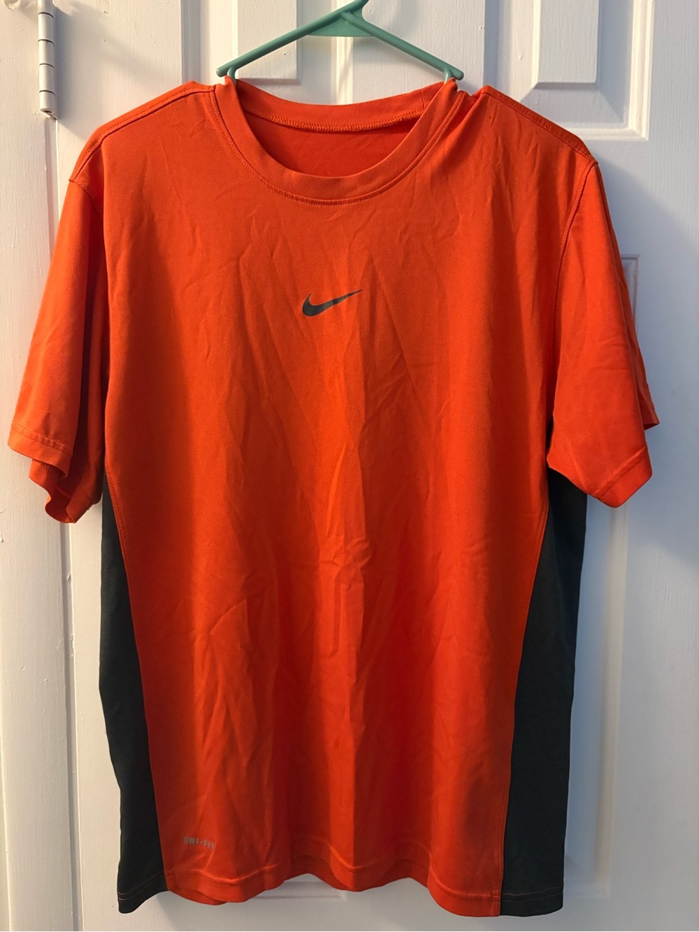 Nike Men's Orange dri fit shirt